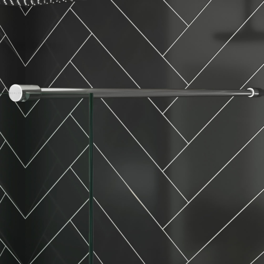 Lifestyle image of Merlyn 1000mm Wall-Mounted Wetroom Bracing Bar Chrome